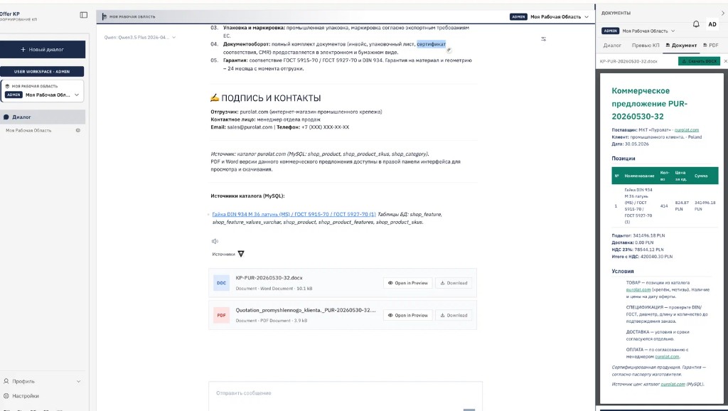 Автоматизация коммерческих предложений